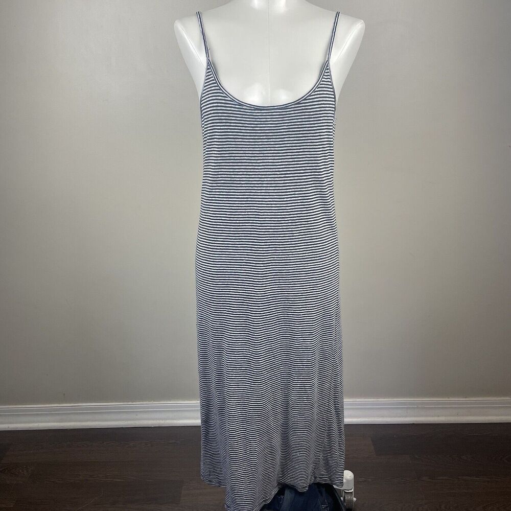 ALC Women’s Size XS Black And White Striped Linen Classic Tank Dress